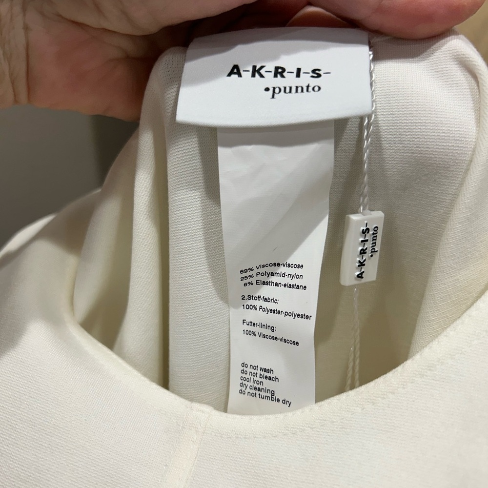 Akris Punto Cream Midi Dress with Jacket - Picture 8 of 8